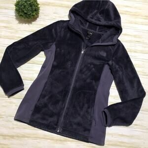 The North Face Dusty‎ Dark Purple Plush Soft Hooded Full Zip Jacket Size Medium